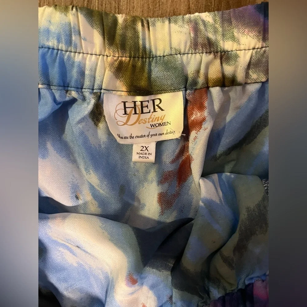 Women's Her Destiny Multi Colored Tie Dye Style Flowing Skirt